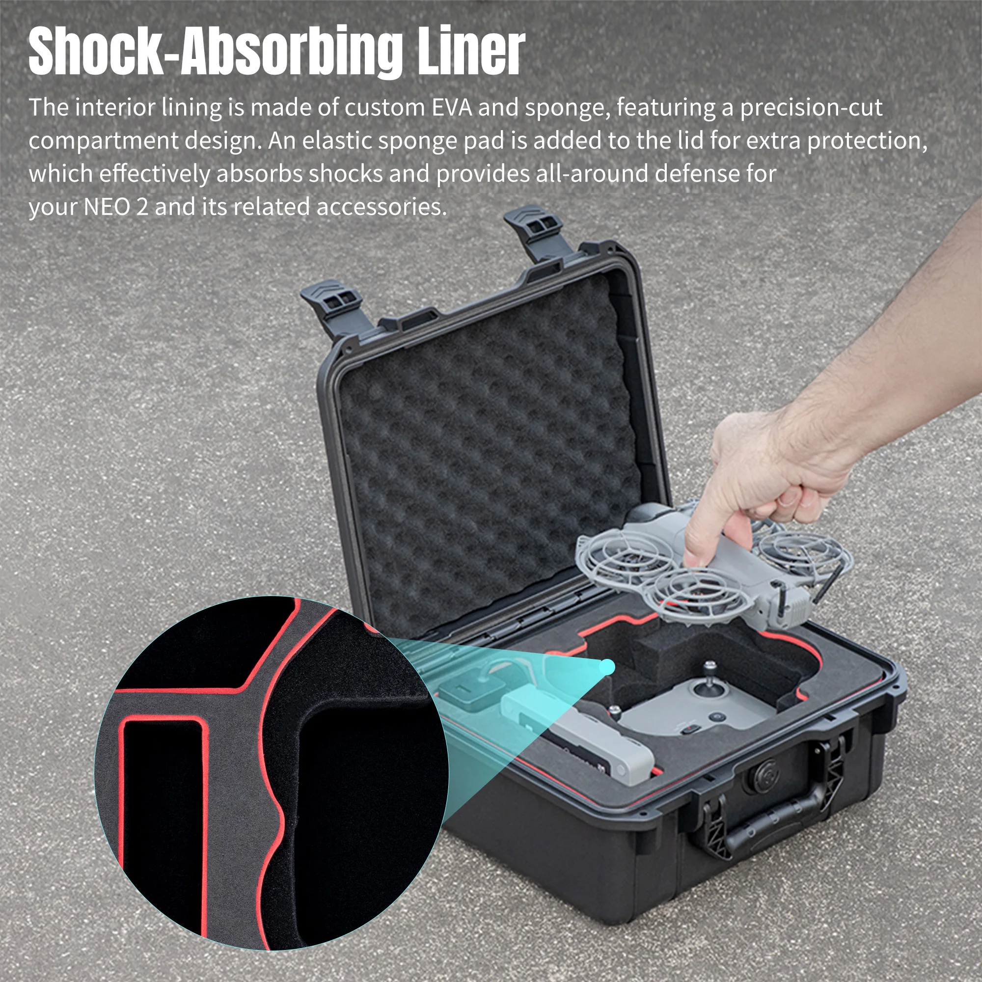 Para dji neo 2 caso de armazen - Drone Hard Shell Case avaliação e preço