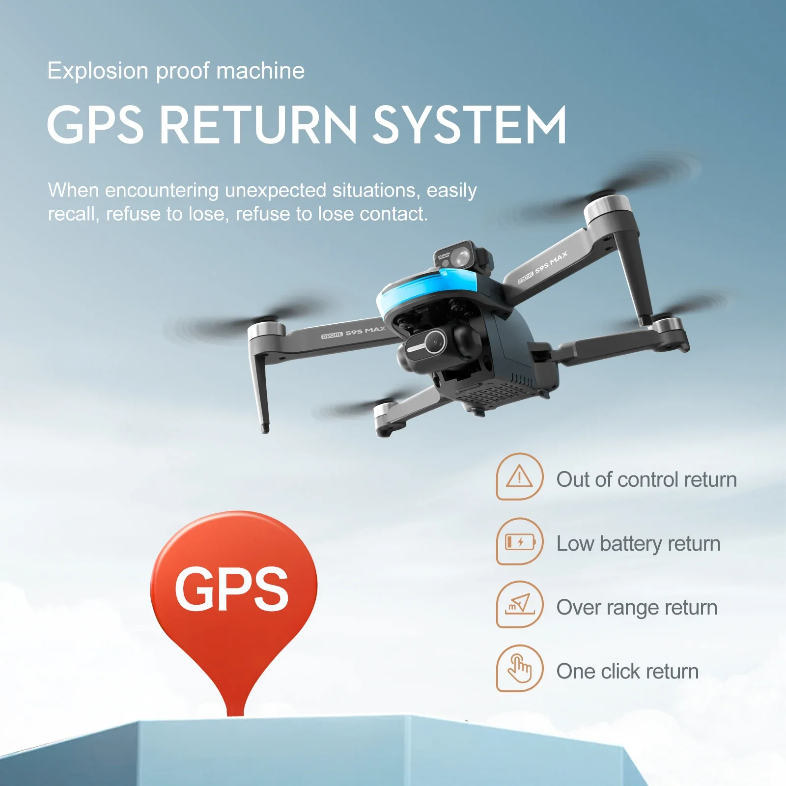 Novo s9s max mini drone 4k 2 e - Drone Controller Screen avaliação e preço